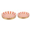 Candy Swirl - Tray Set of 2 Ø31cm/Ø26cm Oranje/Wit | Fiftiesstore