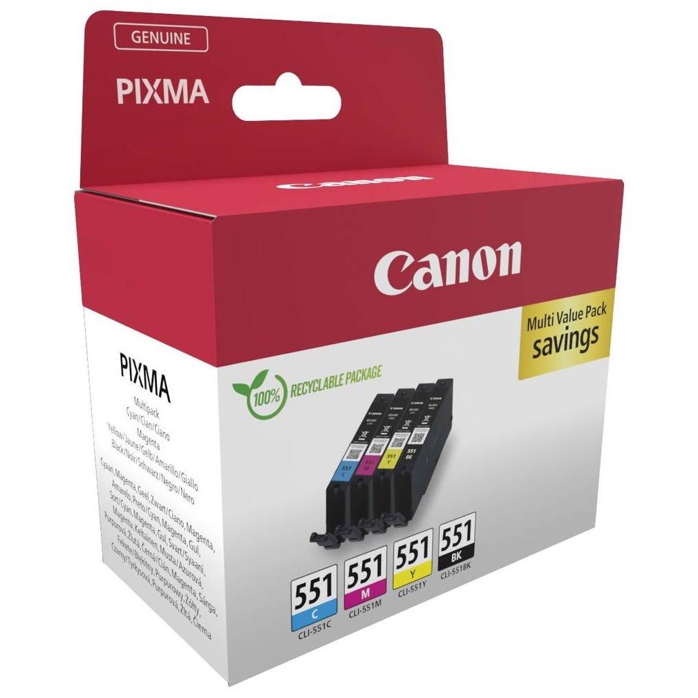 Canon CLI-551 Cartridges Combo Pack Inkt | Canon
