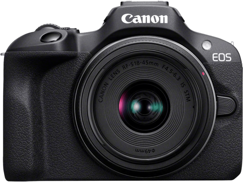 Canon EOS R100 Zwart + 18-45mm