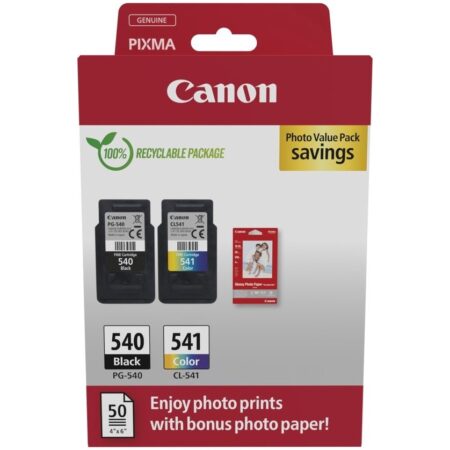 Canon PG-540 + CL-541 Cartridges + GP-501 Fotopapier Inkt | Canon