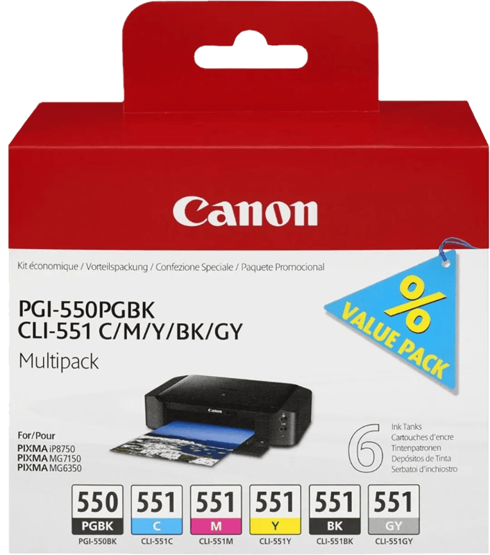 Canon PGI-550/CLI-551 Cartridges Combo Pack