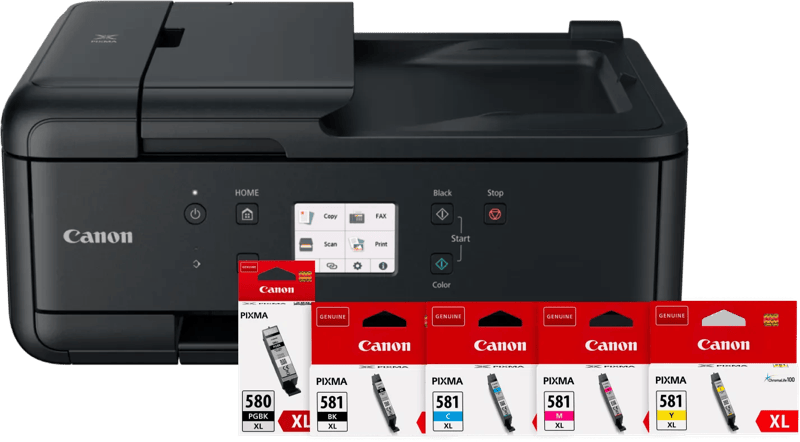 Canon PIXMA TR7650 + 1 set extra XL cartridges
