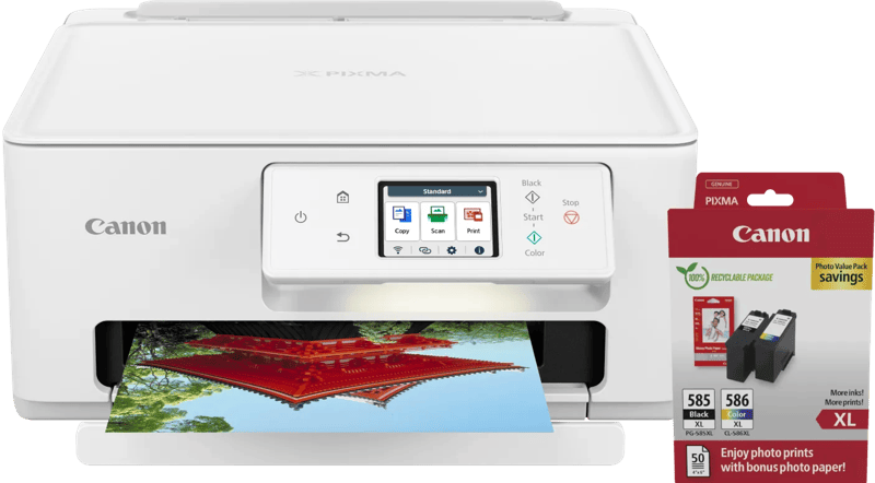 Canon PIXMA TS7650i + 1 set extra XL cartridges + fotopapier
