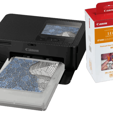 Canon SELPHY CP1500 Zwart + Canon RP-108 Inkt Cassette/Papier Set 108 vel