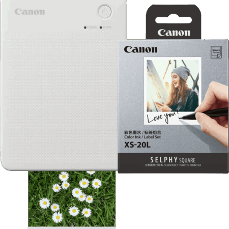 Canon SELPHY QX20 Wit + Canon papier XS-20L (20 stuks)