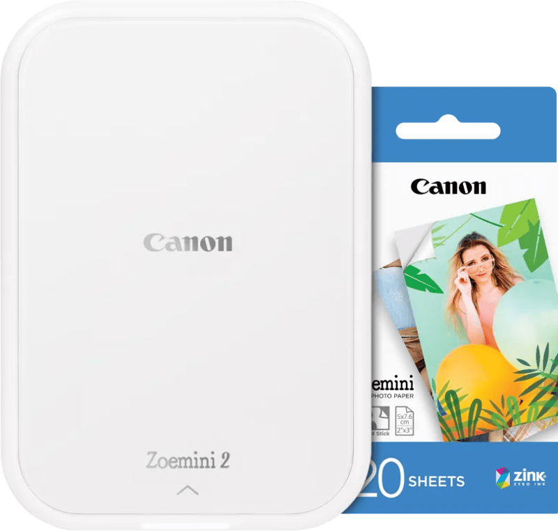Canon Zoemini 2 Wit + 20 vellen fotopapier