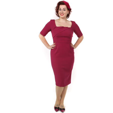 Cara Dress Three Quarter Sleeves Luxe Crepe