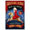 Carousel Rides Round And Round - Zwaar Metalen Bord 92 x 61 cm | Fiftiesstore