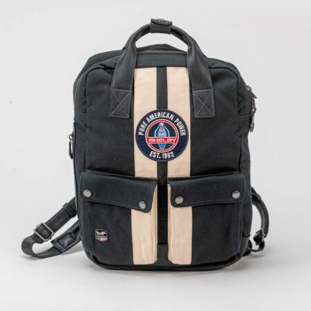 Carroll Shelby GT40 Rugtas Leer en Canvas - Navy | Carroll Shelby