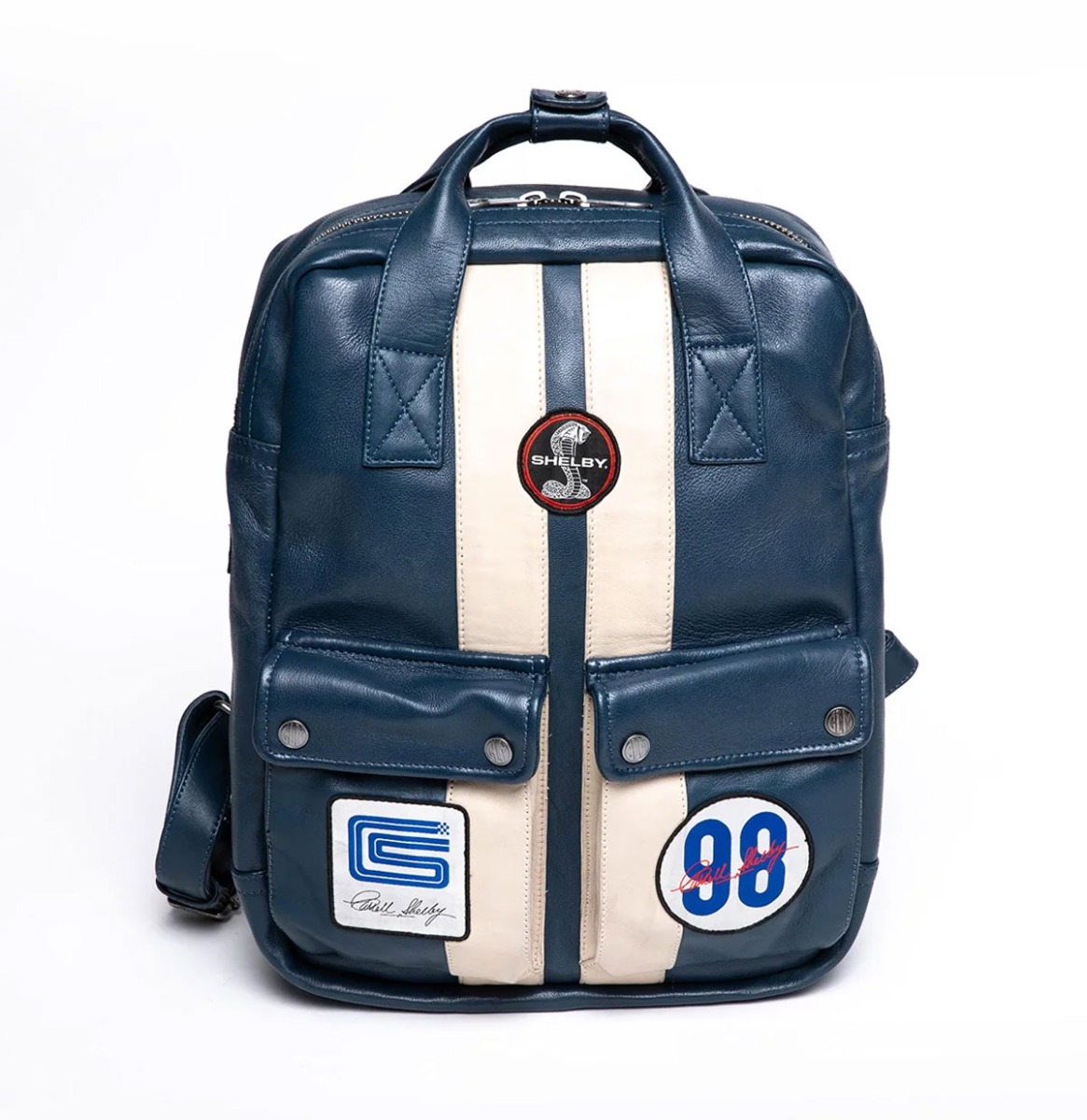 Carroll Shelby GT40 Rugtas Schaapsleer - Royal Blue | Carroll Shelby