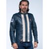 Carroll Shelby 'Classic Cut' Sheepskin Leather Jacket Royal Blue-3XL | Carroll Shelby