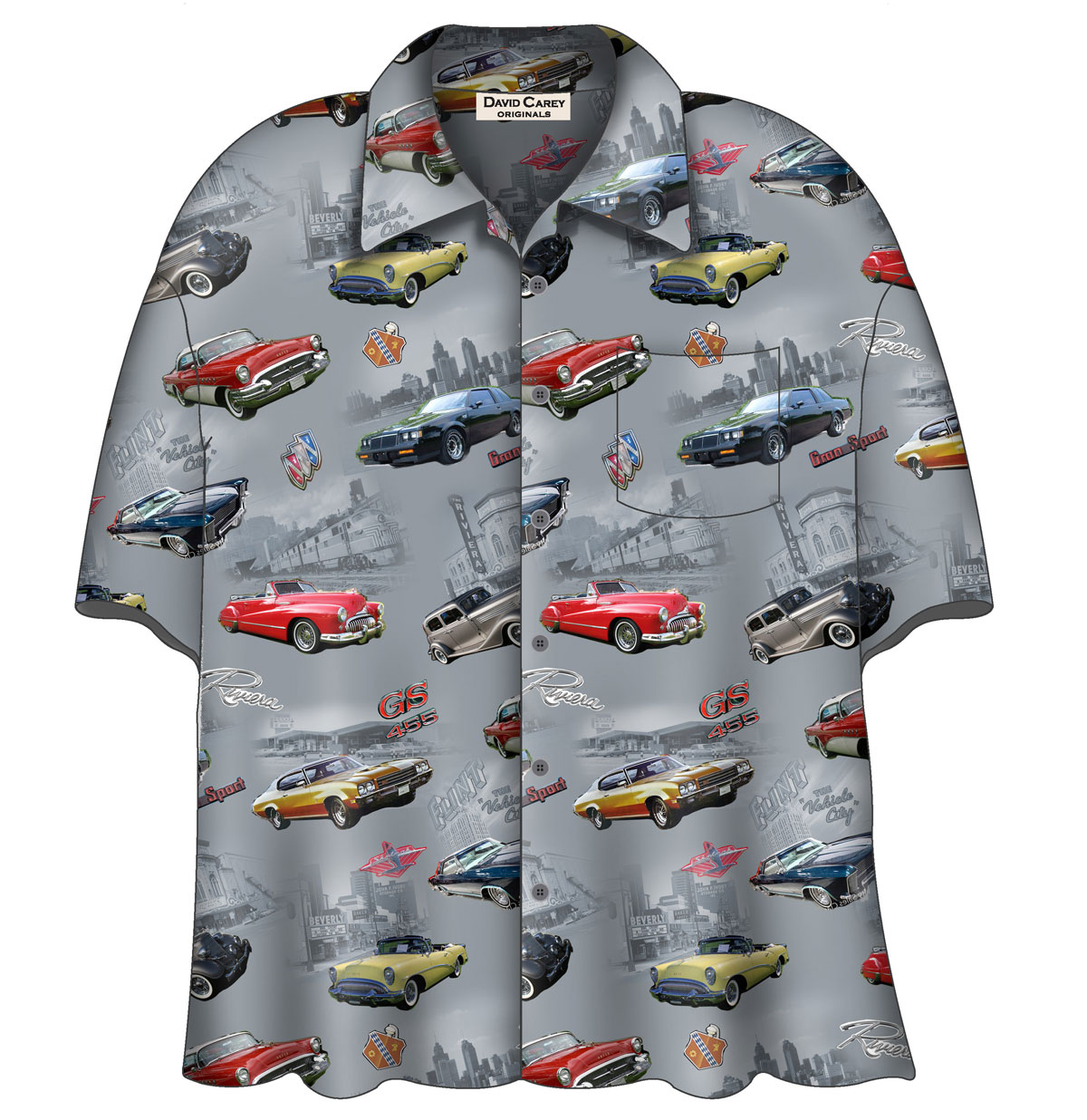 Cars Shirt Buick Classics Camp-M | 24% korting | David Carey