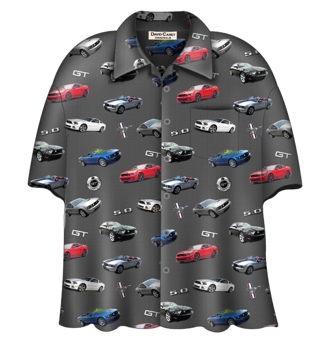 Cars Shirt Ford New Mustangs Camp-XXXL | Ford