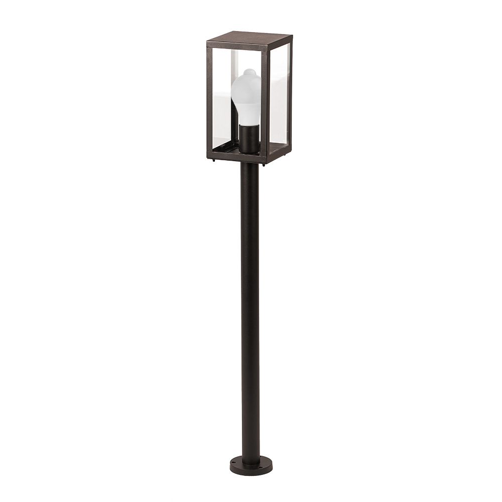 Casey LED Tuinlantaarn 100cm - E27 LED lamp met schemerschakelaar - 8 Watt 620lm - 3000K warm wit - IP44 waterdicht - met sensor - Staande buitenlamp | HOFTRONIC