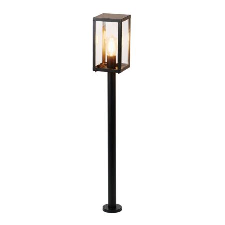 Casey Smart LED sokkellamp - 100cm - 7 Watt 806 lumen - IP65 waterdicht - 1800K - 6500K wit - Warm tot koud wit - Wifi + Bluetooth - Buitenlamp - E27 ST64 Filament lichtbron - Zwart - Google Home