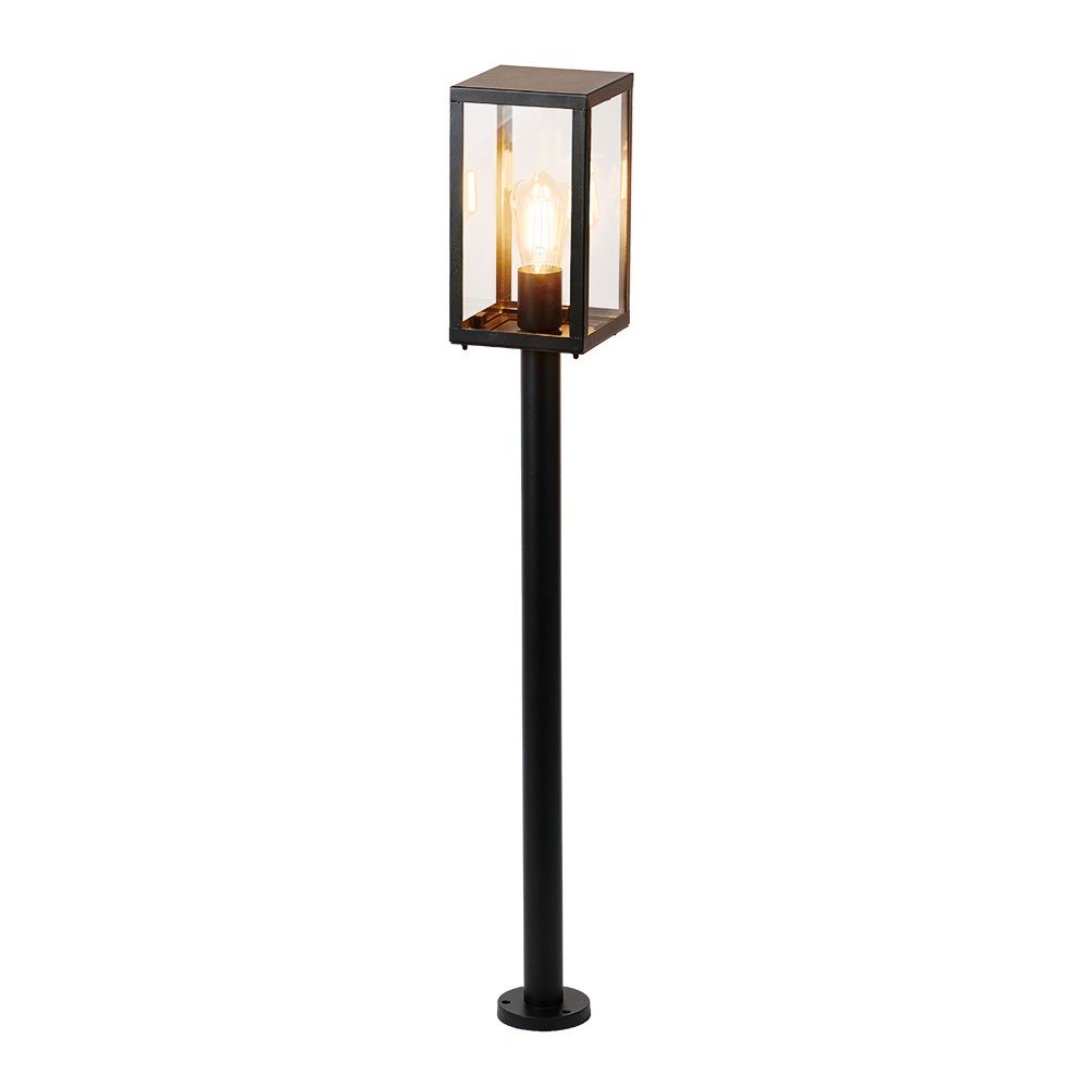 Casey Smart LED sokkellamp - 100cm - 7 Watt 806 lumen - IP65 waterdicht - 1800K - 6500K wit - Warm tot koud wit - Wifi + Bluetooth - Buitenlamp - E27 ST64 Filament lichtbron - Zwart - Google Home