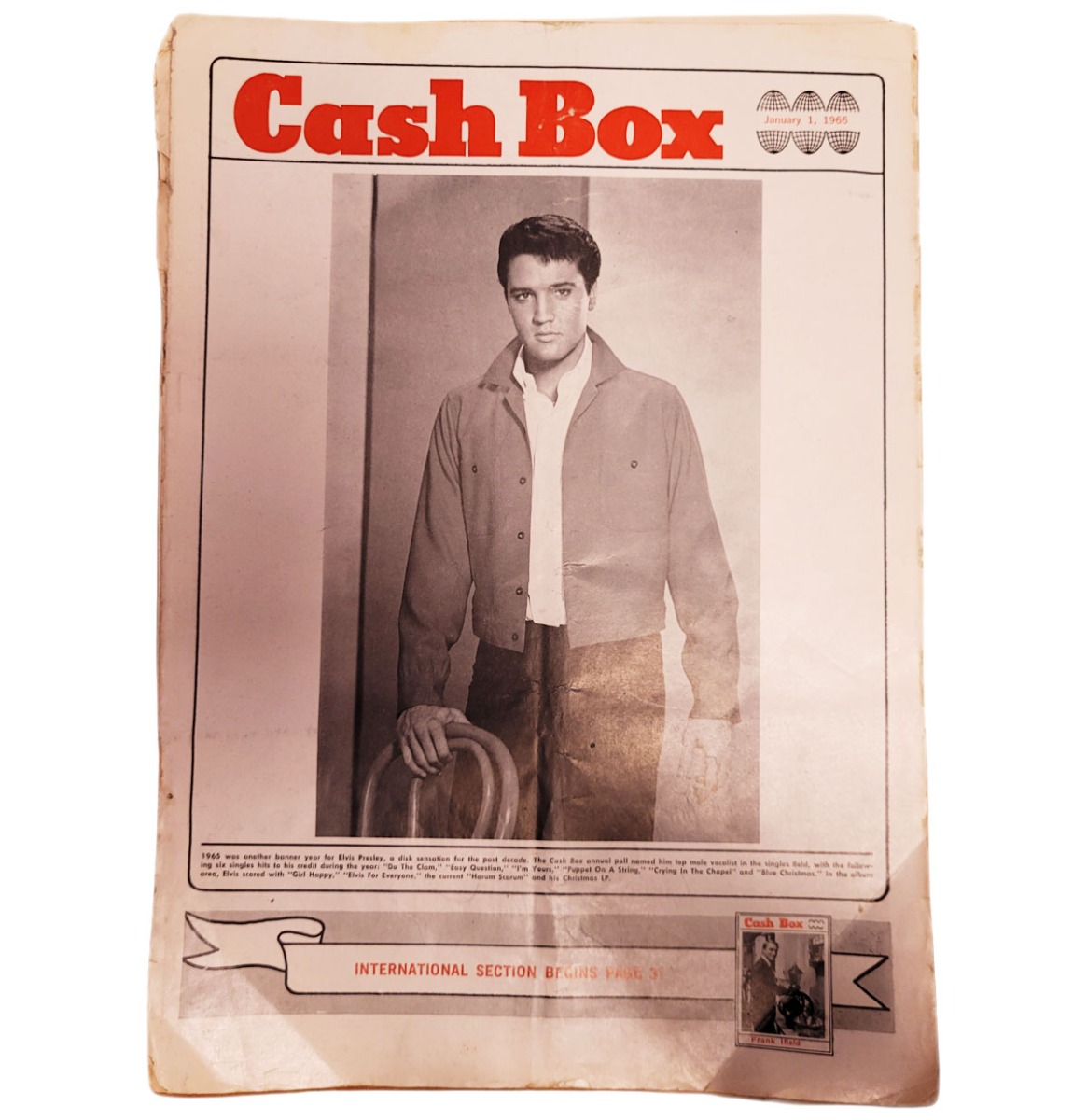 Cash Box Magazine Vol.27 Nr. 24 - Elvis Presley Cover - Jan 1 1966 | Elvis Presley