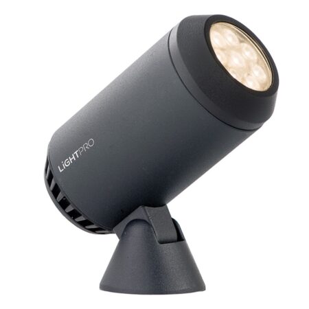 Castor 8 LED Prikspot - 8 Watt - 768 Lumen - 3000K warm wit - 12V - Kantelbaar - Tuinspot - IP67 Waterdicht - Antraciet | Lightpro