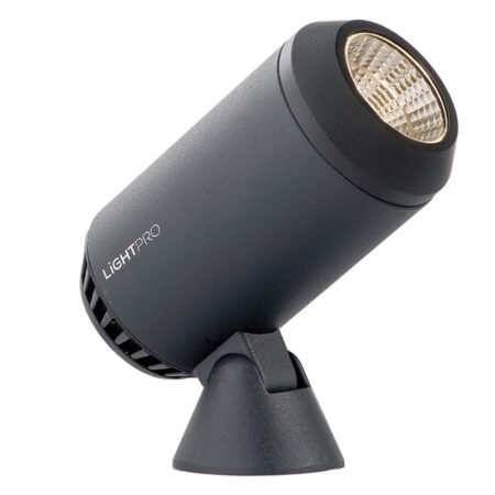 Castor 9 LED Prikspot - 9 Watt - 670 Lumen - 3000K warm wit - 12V - Kantelbaar - Tuinspot - IP67 Waterdicht - Antraciet | Lightpro