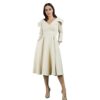 Catwalk Diva Gatsby Swing Dress Beige -M | Fiftiesstore