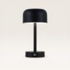 Ceyon - Paddenstoel lamp oplaadbaar Zwart 25 cm - Dressoir lamp - Tafellamp horeca - Dimbaar - Modern design - USB-C - 3000K/4500K/6000K | LUSENZ