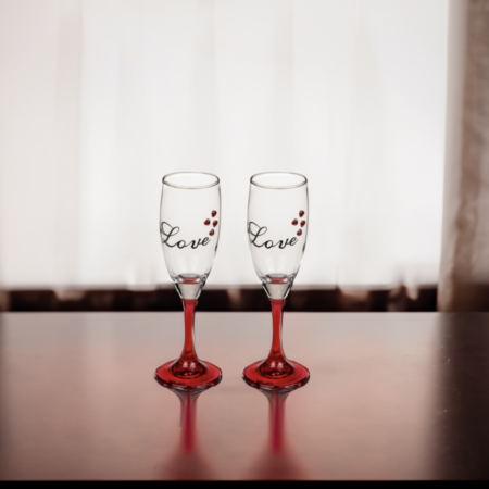 Champagne glazen met hartjes | OUT OF THE BLUE