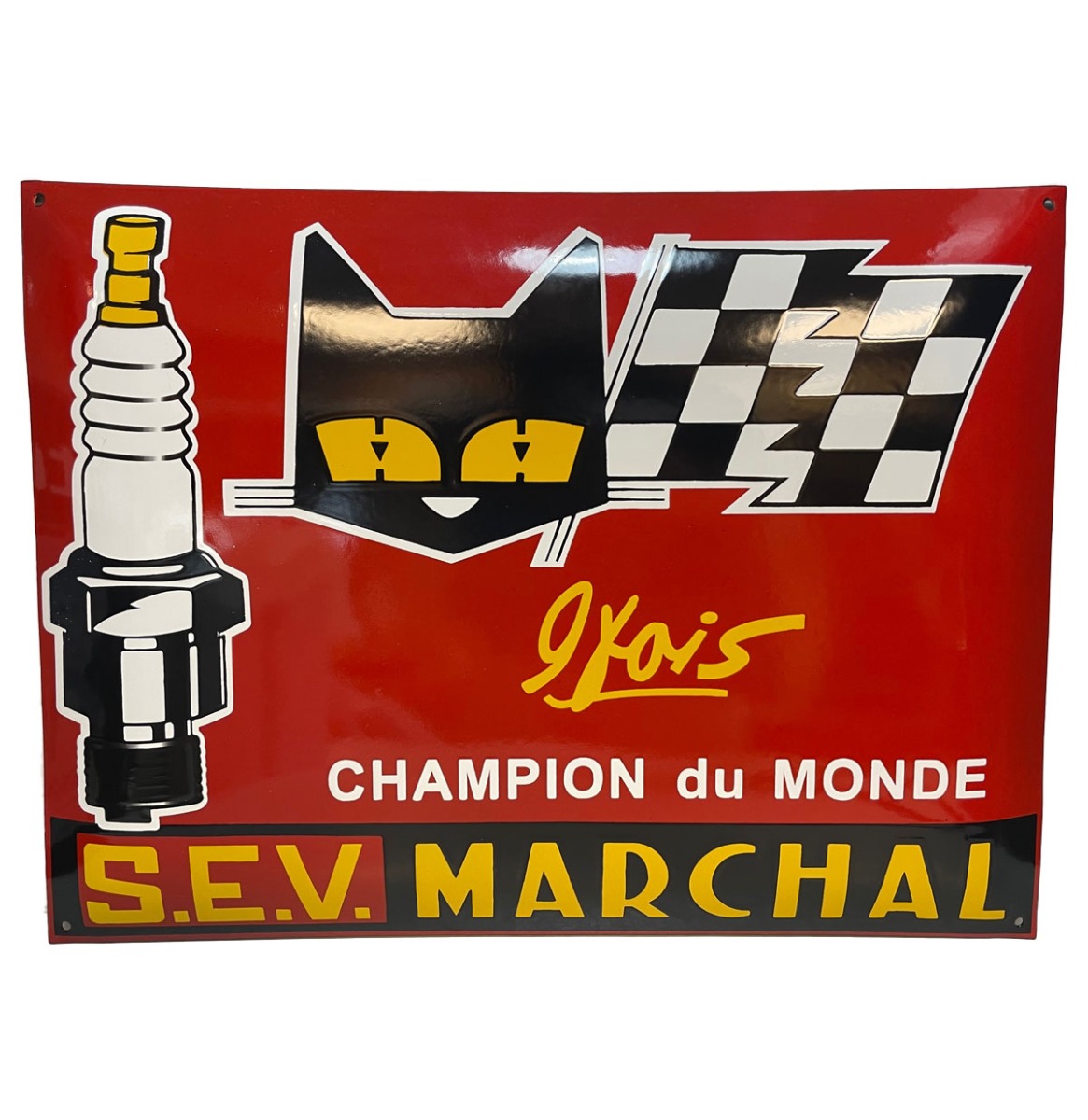 Champion Du Monde Sparkplug Emaille Bord 60 x 45 cm | Champion