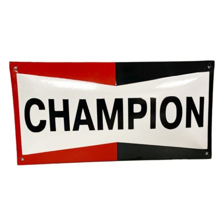 Champion Logo Emaille Bord - 40 x 20 cm | Fiftiesstore