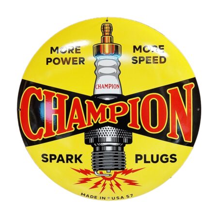 Champion Spark Plugs Emaille Bord - Ø50cm | Champion