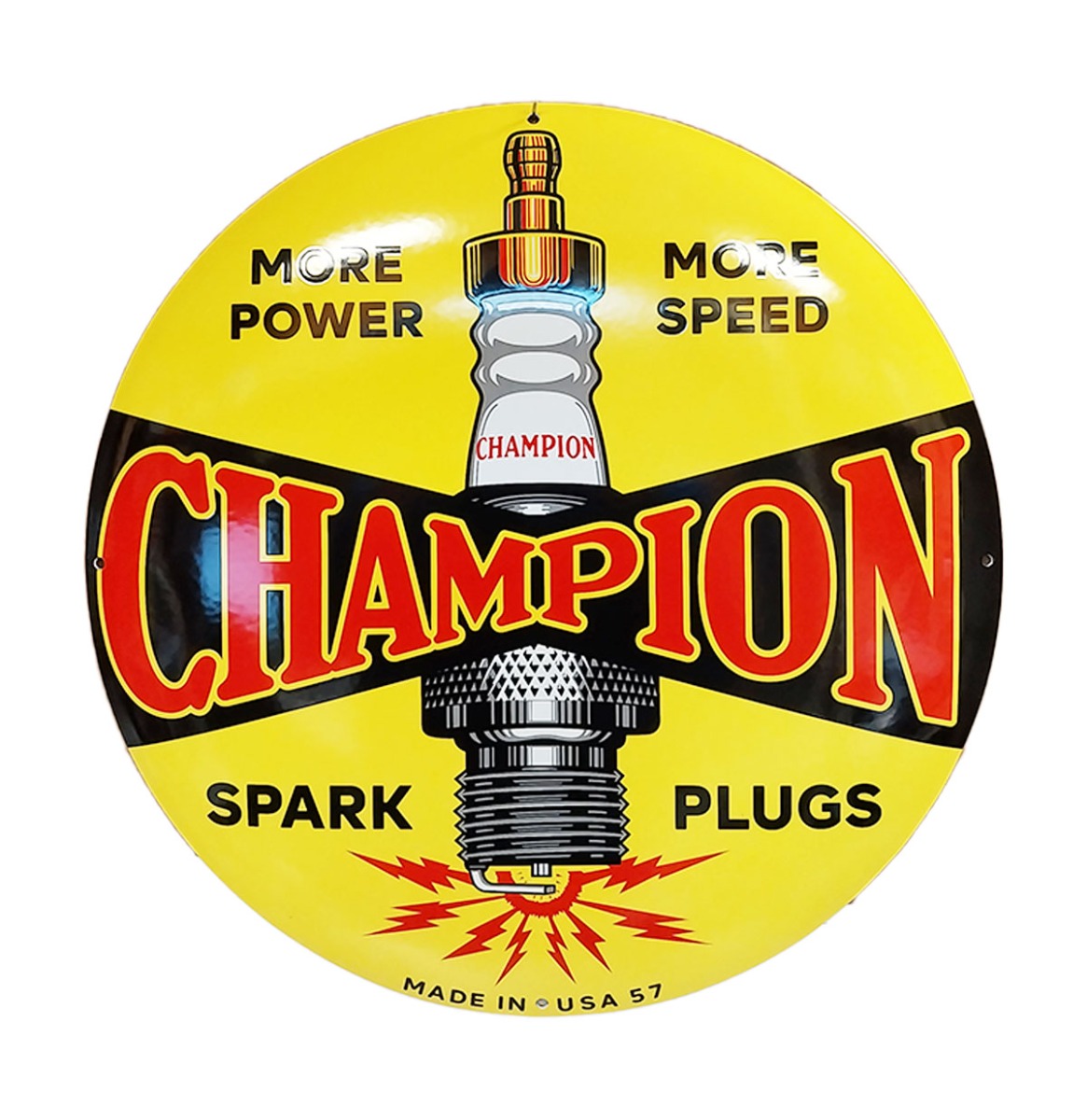 Champion Spark Plugs Emaille Bord - Ø50cm | Champion