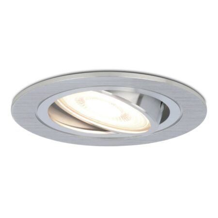 Chandler LED inbouwspot - GU10 4 Watt 345 Lumen - 4000K Neutraal wit - Dimbaar - Rond - Kantelbaar - IP20 Voor binnen - RVS | HOFTRONIC
