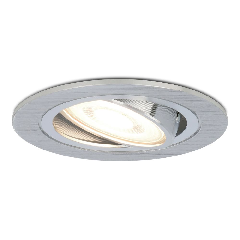 Chandler LED inbouwspot - GU10 4 Watt 345 Lumen - 4000K Neutraal wit - Dimbaar - Rond - Kantelbaar - IP20 Voor binnen - RVS | HOFTRONIC