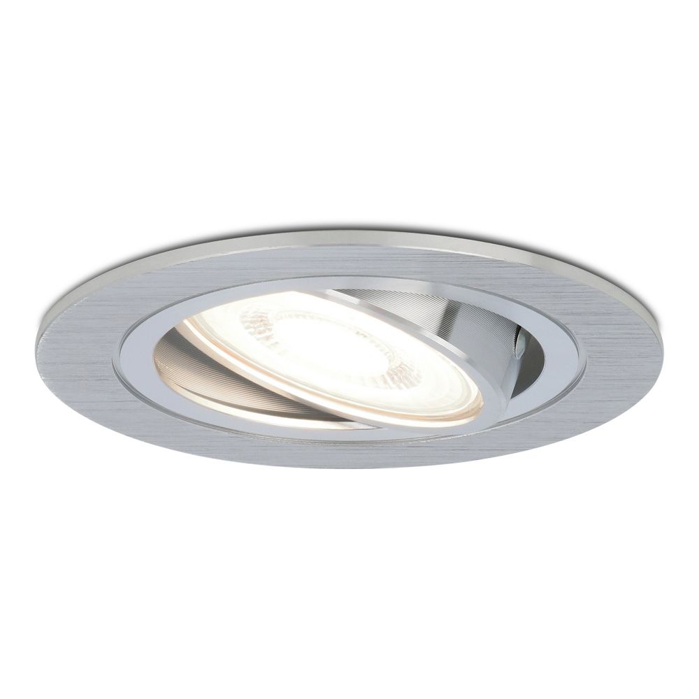 Chandler LED inbouwspot - GU10 4 Watt 345 Lumen - 6500K Daglicht wit - Dimbaar - Rond - Kantelbaar - IP20 Voor binnen - RVS | HOFTRONIC
