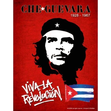 Che Guevara 'Viva La Revolution' Metalen Bord 30 x 40cm | Che Guevara