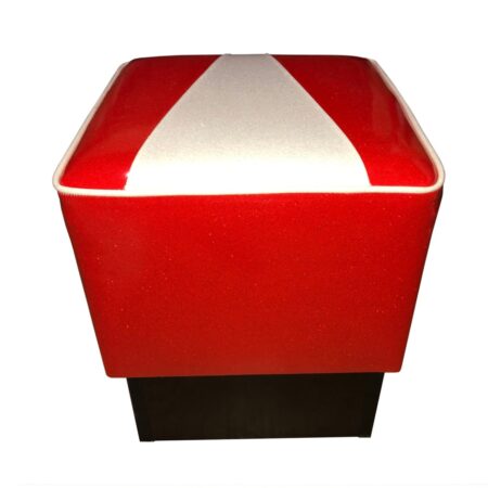 Checkers Poef Vegas - Rood Wit Glitter LAATSTE STUKS | 17% korting | Hollywood Diner