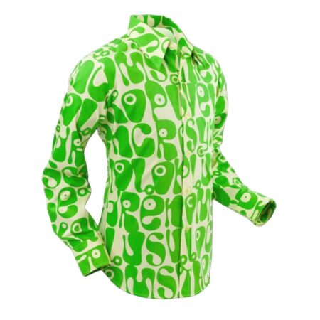 Chenaski 70's Retro Blouse Moloko Green-XS | Chenaski