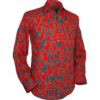 Chenaski 70's Retro Overhemd Moloko Petrol / Rood / Oranje-XS | Chenaski