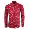 Chenaski 70's Retro Shirt Dots & Spots Bordeaux-XS | 15% korting | Chenaski