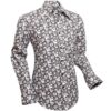 Chenaski 70's Retro Shirt Flowergrid Grey-XS | Fiftiesstore