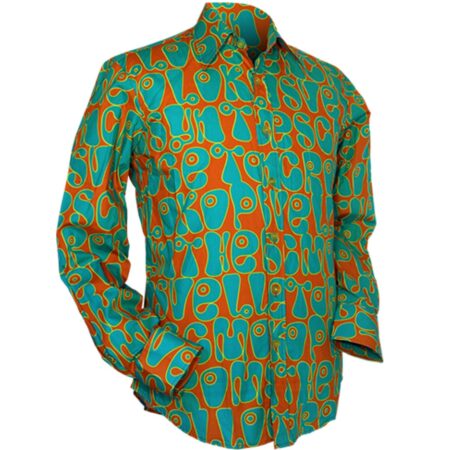 Chenaski 70's Retro Shirt Moloko Orange / Blue / Yellow-XS | Chenaski