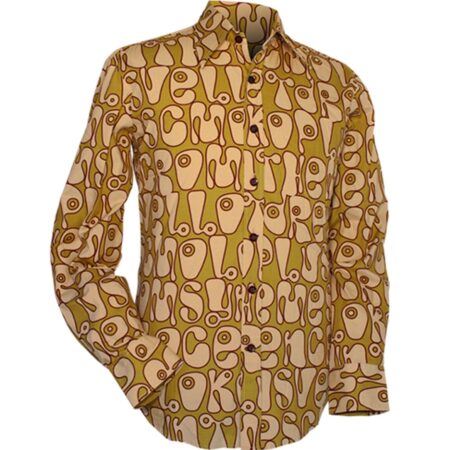 Chenaski 70's Retro Shirt Moloko Green / Creme / Brown-S | Chenaski
