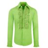 Chenaski Ruffle Shirt Lime Pistache Cream-L | Chenaski
