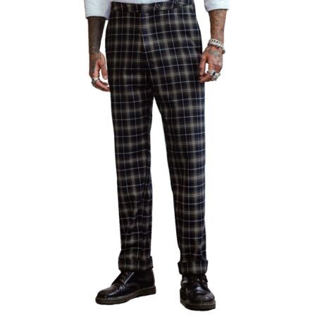 Chet Rock Chuck Swing Trousers Tartan Green-34/34 | Fiftiesstore