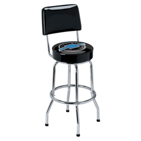 Chevrolet Barkruk met Rugleuning - Genuine Chevrolet Logo - Officieel Gelicenseerd GM Product | 30% korting | Chevrolet