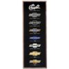 Chevrolet Bowtie Logo Evolution Verticale Houten Wanddecoratie 62 x 22 cm | Chevrolet