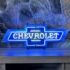 Chevrolet Bowtie Neon Verlichting 93 x 35 cm - Blauw