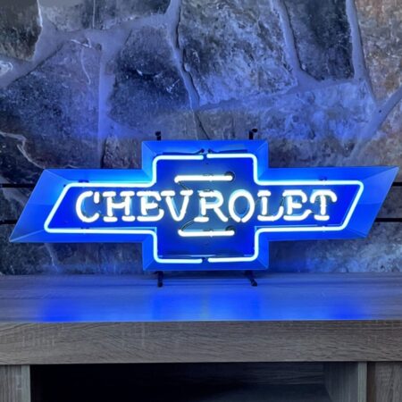 Chevrolet Bowtie Neon Verlichting 93 x 35 cm - Blauw