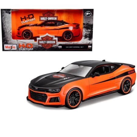 Chevrolet Camaro ZL1 Custom 2017 + Harley-Davidson 1:24 Modelset | Harley-Davidson