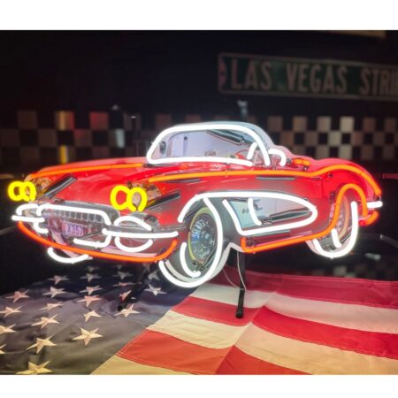 Chevrolet Corvette C1 Car Neon Verlichting 70 x 34 cm | Chevrolet