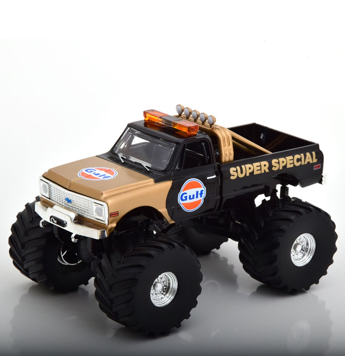 Chevrolet K-10 “Gulf Super Special” Monster Truck 1971 Black/Gold 1:43 | Chevrolet